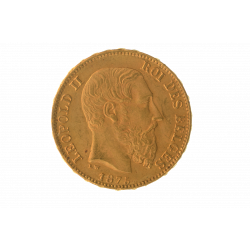 Gold coin Leopold II 20 francs